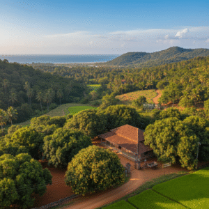 Konkan land investment drone shot - Why everyone will own a piece of konkan in the next decade - Konkan property investment